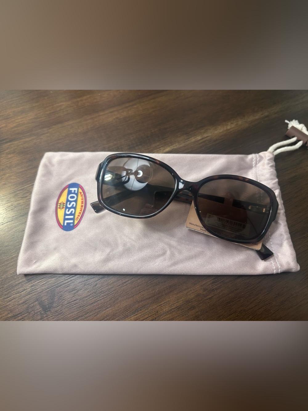 Vintage Fossil Women's PeytonTortoise Sunglasses - Brown Gradient Lenses NEW